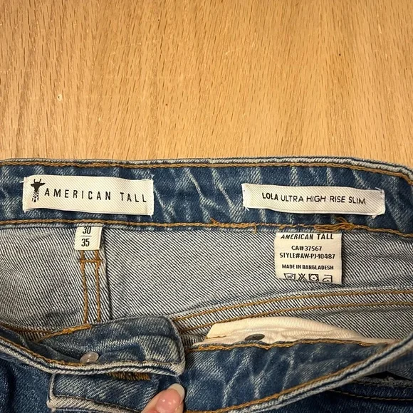 American Tall Women’s Lola Ultra High Rise Slim Jeans in a medium wash - Picture 8 of 9